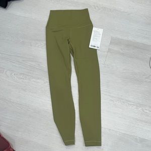Green Lululemon Align Leggings 25” Size 2